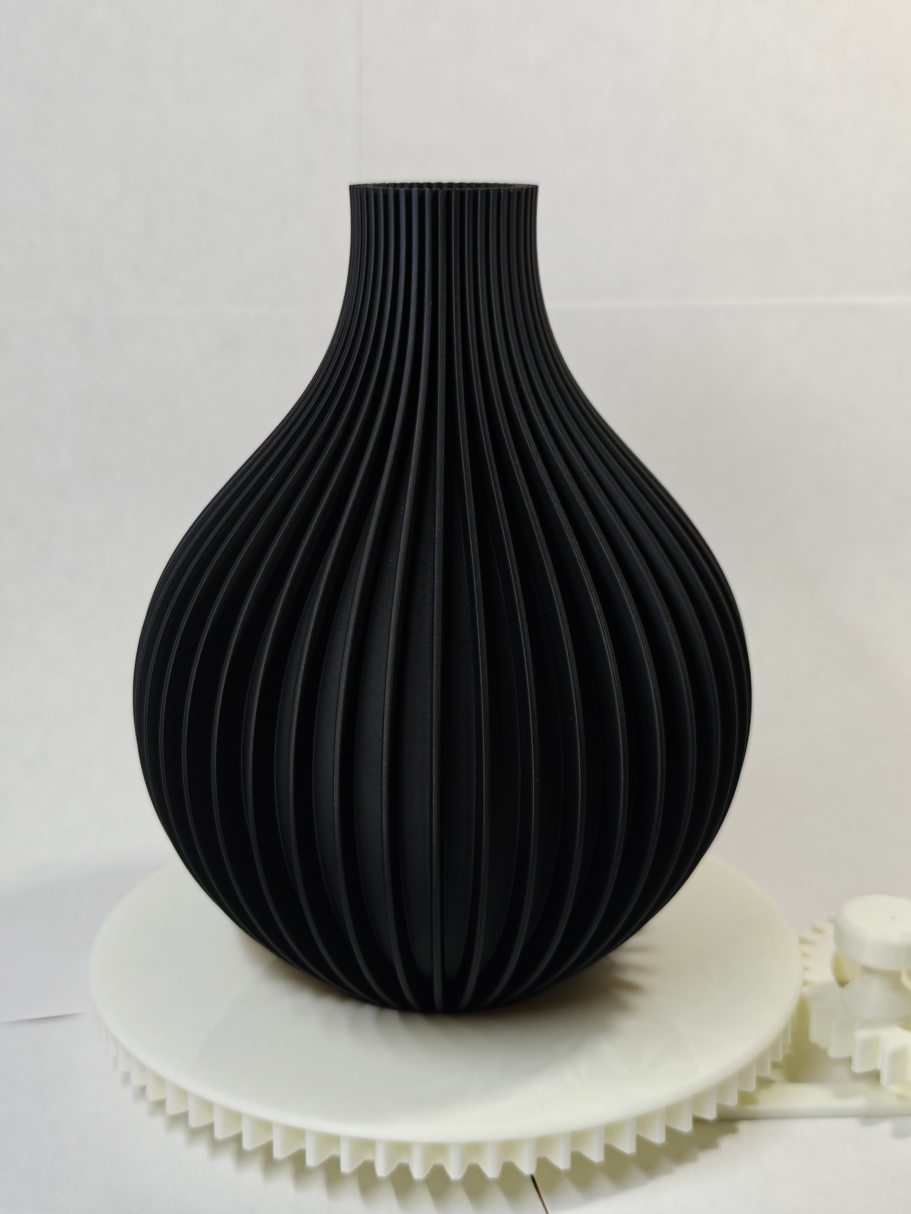 Ribbed Floral Vase